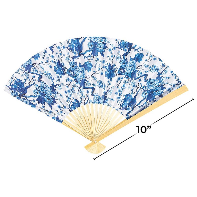 Fun Express Chinoiserie Print Folding Fan - Party Supplies - 12 Pieces - Image 2